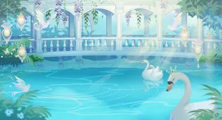 夏季游泳池背景