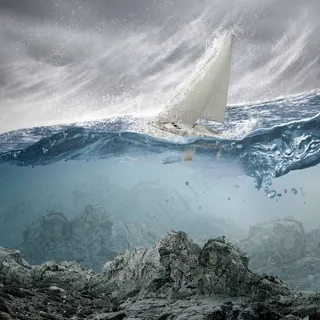 大海帆船海浪图片 大海帆船海浪图片