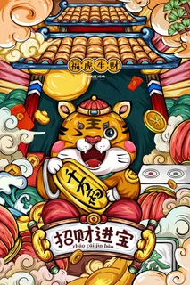 迎新年新年海报虎年海报2022虎年大吉虎年 迎新年新年海报虎年海报2022虎年大吉虎年