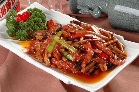 0911XC-237茶树菇炒牛柳