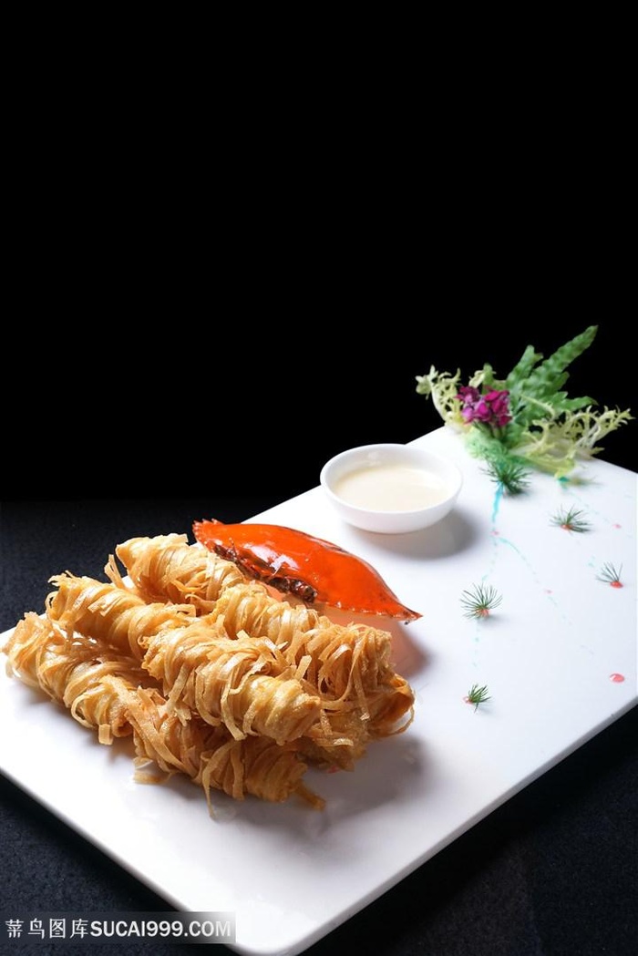 秘制蚕丝蟹 咸鲜味 时价中华美食摄影图