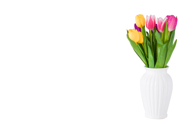 免扣细节复活节郁金香花瓶元素