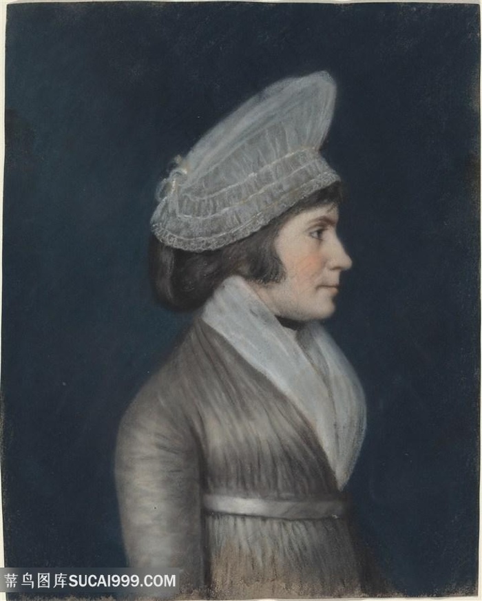 贵妇肖像艺术装饰画手绘插画