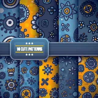 少数民族藏族特色花纹波西米亚风纹理背景图案设计AI矢量图片素材