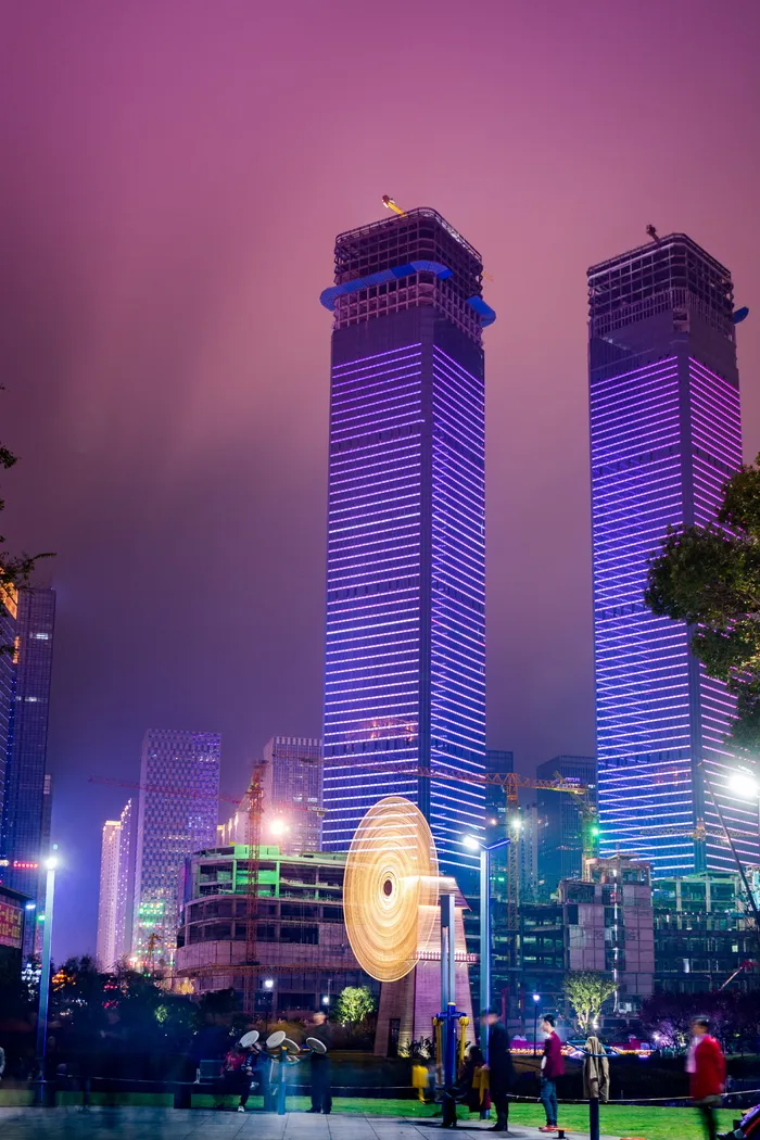 高清唯美城市夜景高楼大厦