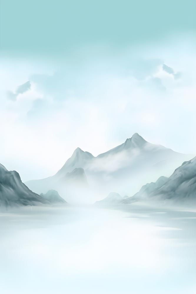 青色山间河水背景(2400x3600)