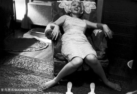 高清玛丽莲梦露黑白装饰画