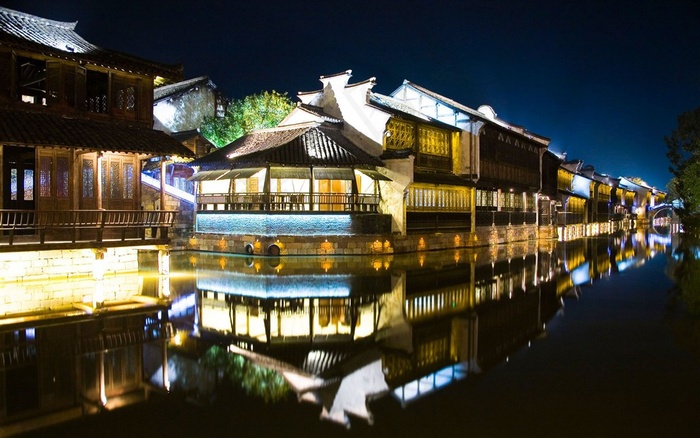 浙江乌镇西栅风景素材图片