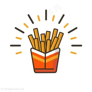 矢量薯条图形素材