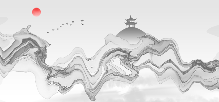 中国风古典中式水墨山水