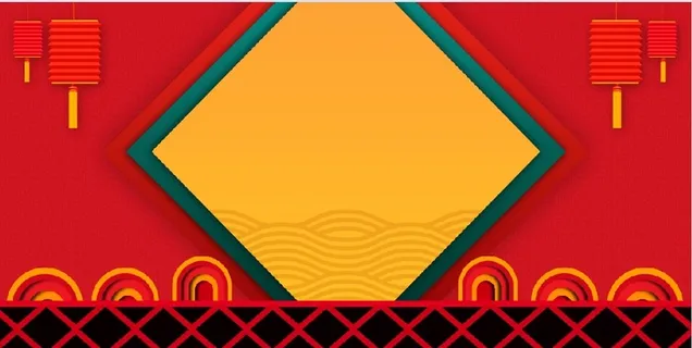 新年灯笼背景风景