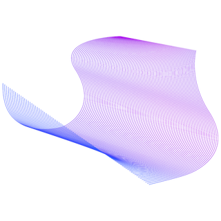 蓝紫色波纹渐变线条科技电商免抠png