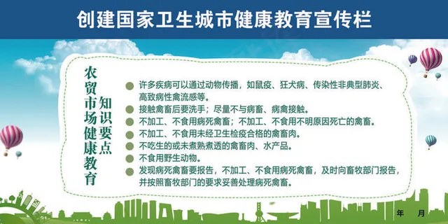 创建卫生城市健康教育展板