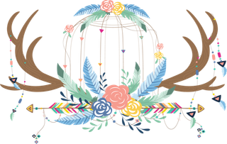 星星彩色羽毛素材图片