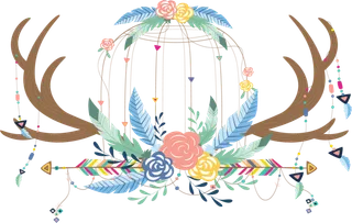 星星彩色羽毛素材图片