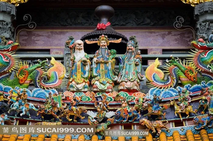 阿里山建筑寿星凤凰浮雕素材