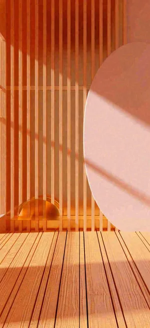 创意简约室内背景，圆形矩形光照