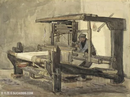 梵高手绘织工油画