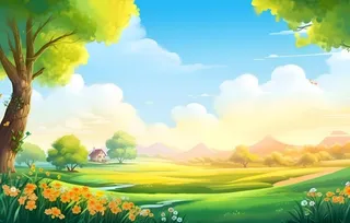 绿色清新户外草地背景