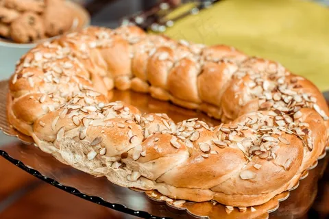 杏仁奶酥面包图片 杏仁奶酥面包图片