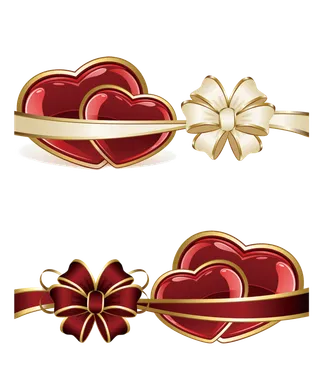 爱心卡通蝴蝶结情人节