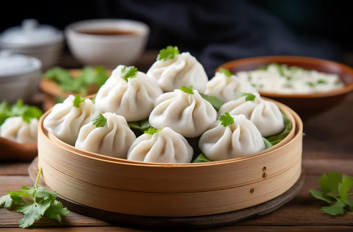 包子汤包小笼包早餐美食摄影图(4080x2688)