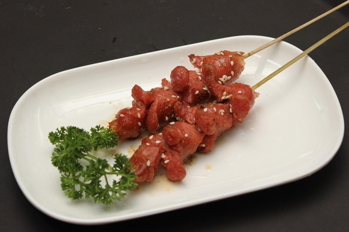 烧烤美食烤肉街边小吃油炸烤热狗*香肠