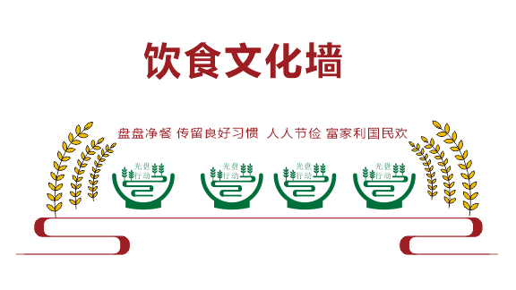 饮食文化墙cdr矢量模版下载
