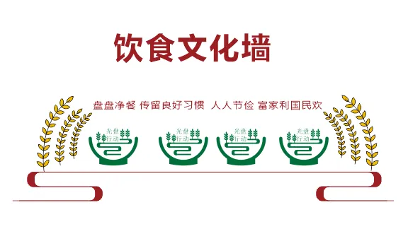 饮食文化墙cdr矢量模版下载