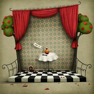 创意童话舞台场景高清图片