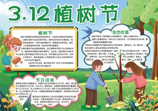 312植树节环保小报手抄报