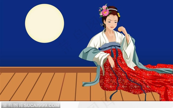 月亮旁的嫦娥