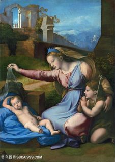 拉斐尔油画母子艺术装饰画