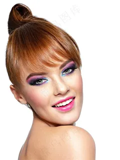 戴眼影的美女高清图片