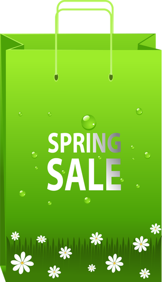 春季促销手提袋谷雨素材