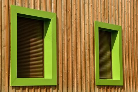 绿色木窗户图片 绿色木窗户图片