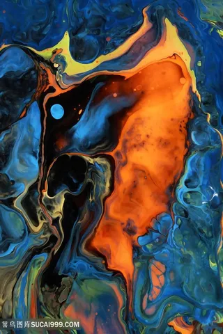 水彩抽象派时尚油画