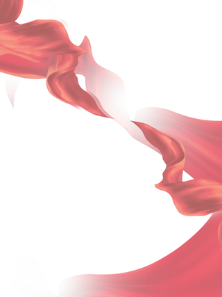 红色飘带免扣素材