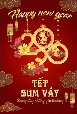 设计红色新年背景