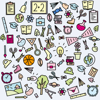 背景 涂鸦 学校用品 儿童用品 玩具