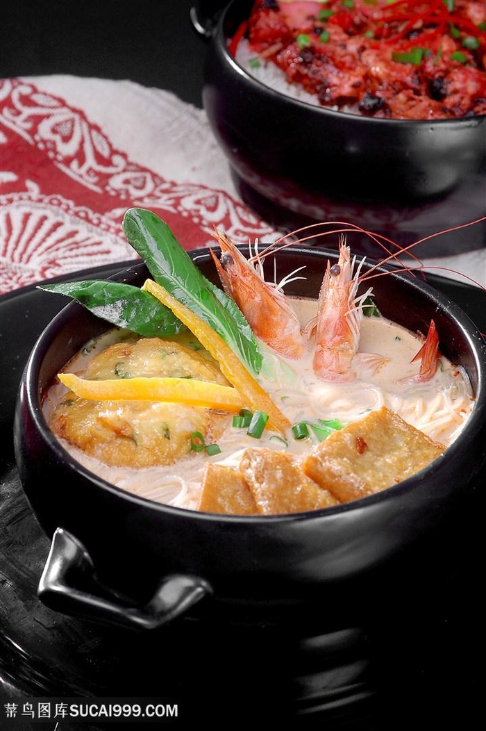 中华美食马来西亚椰香米粉实拍摄影图