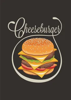 牛肉芝士汉堡高清矢量图 牛肉芝士汉堡高清矢量图