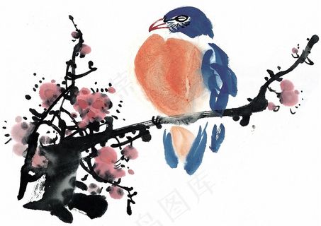 鸟禽中国画jpg素材