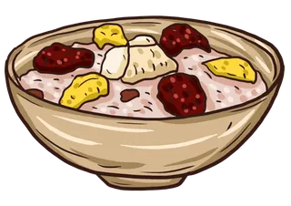 腊八元素-卡通腊八节腊八粥艺术字体八宝粥PNG免扣腊八海报装饰插画PNG素材