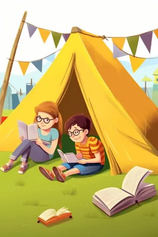 书籍学习训练卡通插画元素背景