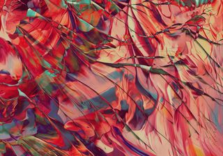 抽象艺术油漆颜料混色流体简笔背景