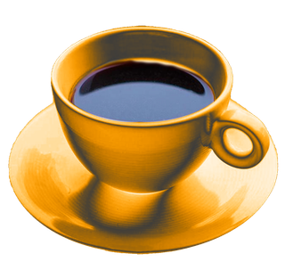 咖啡橙杯子免抠图