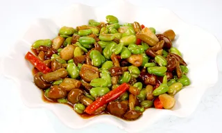 22 鲜滑菇炒金豌豆-华宴都