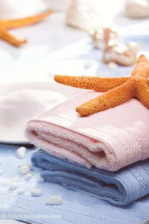 海星与毛巾摄影