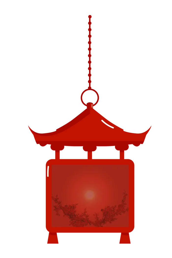 卡通手绘灯笼中秋节元宵节花灯新年海报元素PNG免扣PS素材